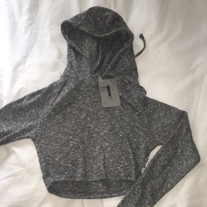 Gymshark crop gray marl hoodie